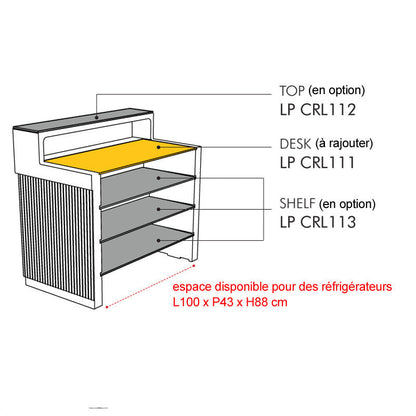 CORDIALE - Illuminated polyethylene bar counter.