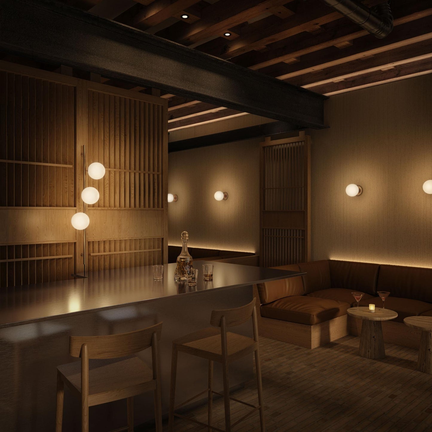 Edgeform Stringball 1 Wall/Ceiling Lamp Brass