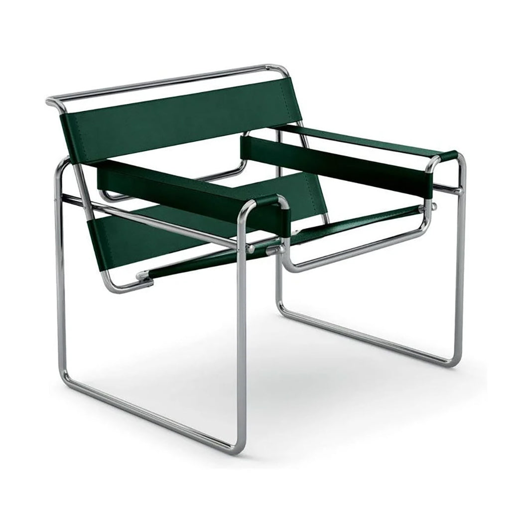 Vasily Chair - Leather Easy Chair with Armrest.