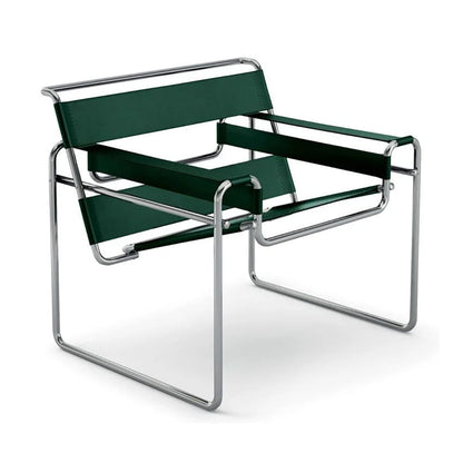 Vasily Chair - Leather Easy Chair with Armrest.
