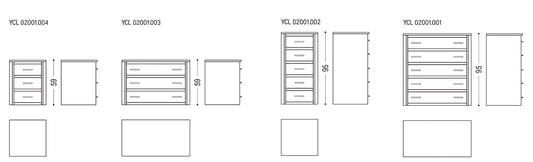 DRAWERS ON METAL RUNNERS WITH HANDLES (Request Info)