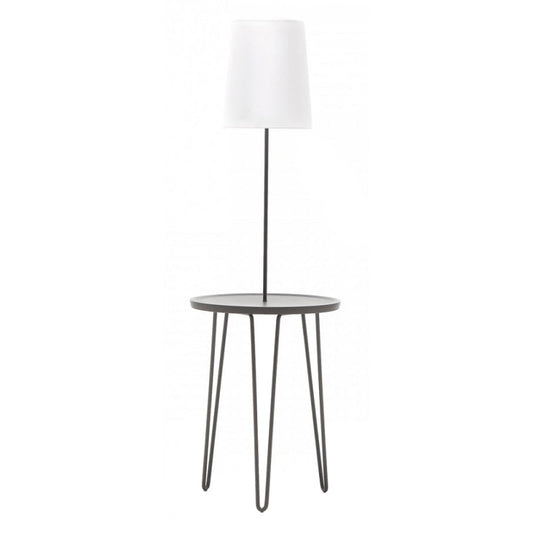 LC 47 - Powder coated steel floor lamp / bedside table.