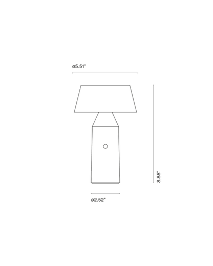 BICOCA - LED cordless polycarbonate table lamp (Request Info).