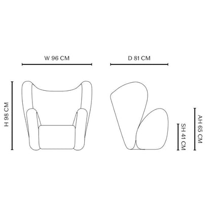 BIG BIG CHAIR - Wing Sheepskin armchair.