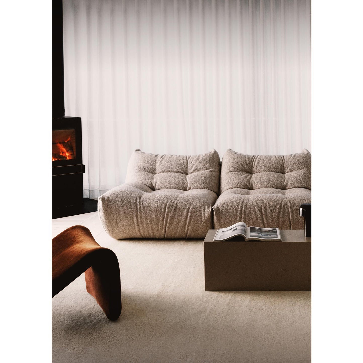 Decotique MONO Pouf for Sofa Clay Beige