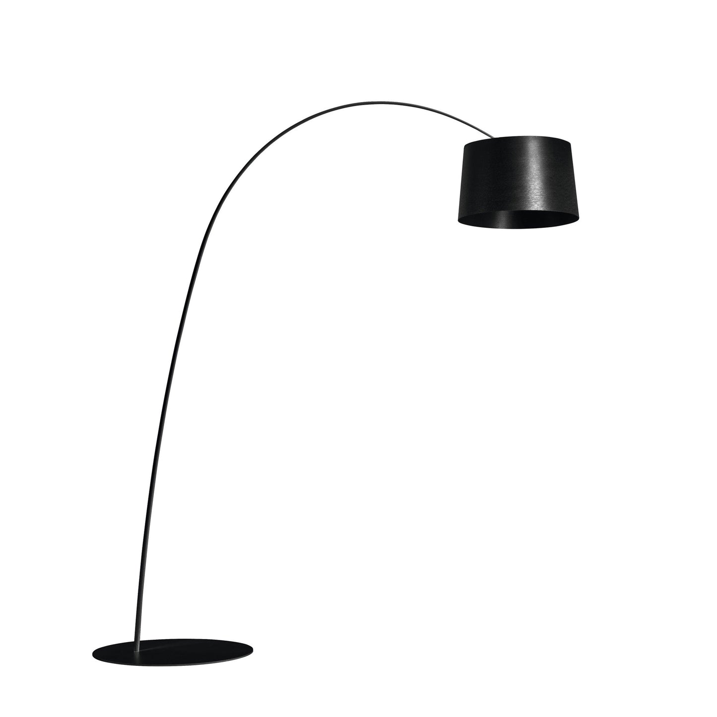 TWIGGY - Composite material arc floor lamp with metal base.