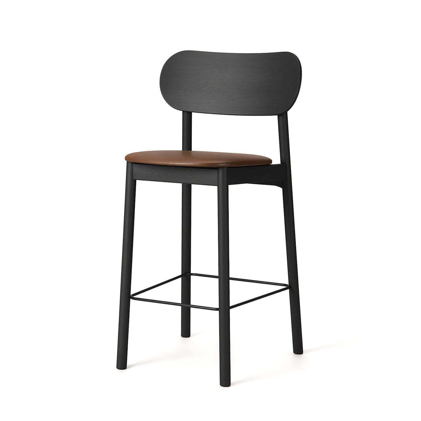 Decotique Elephant Bar Stool Black/Brown Leather
