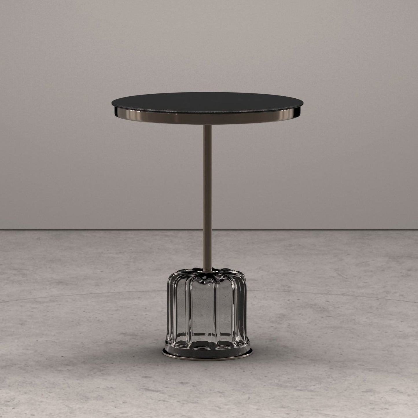 ACACIA - Round Murano glass coffee table for living room.
