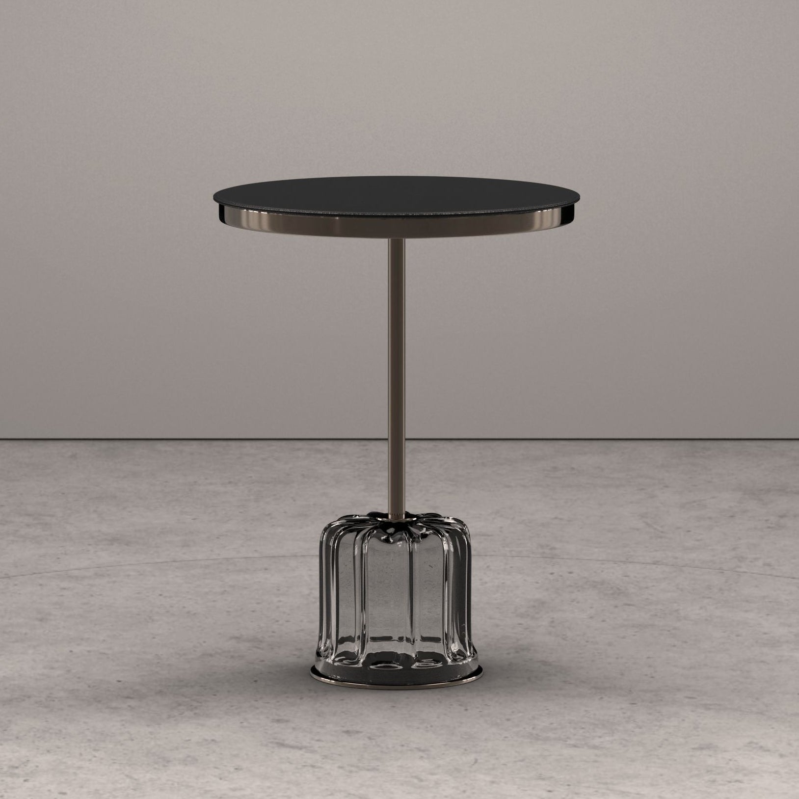 ACACIA - Round Murano glass coffee table for living room.