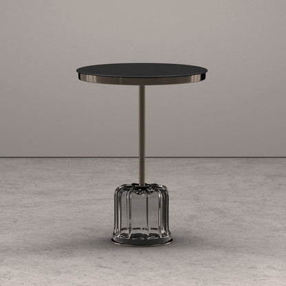 ACACIA - Round Murano glass coffee table for living room.