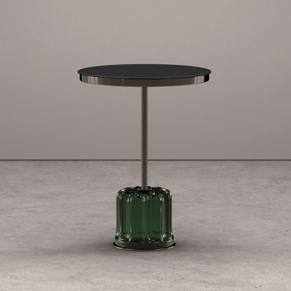 ACACIA - Round Murano glass coffee table for living room.