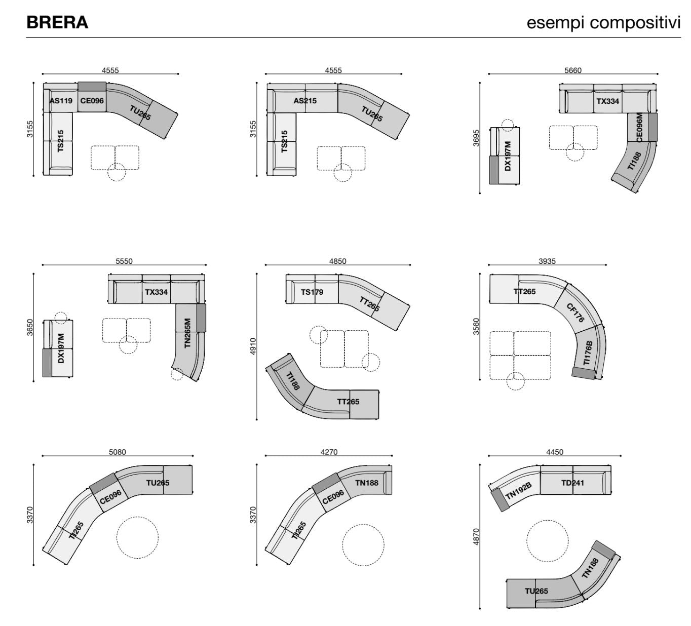 BRERA a system of sofas (Category - Fabric | Cat.B).