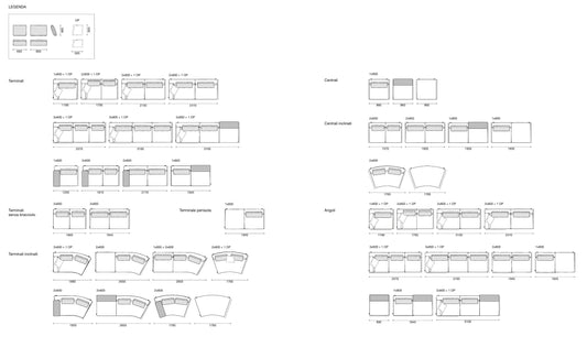 BRERA a system of sofas / cushion