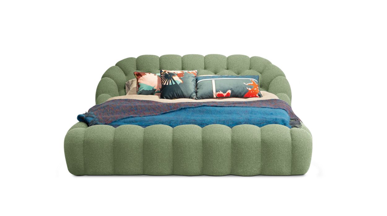 Bubble Bed by Roche Bobois #Tissu Orsetto Flex/Vert Lichen