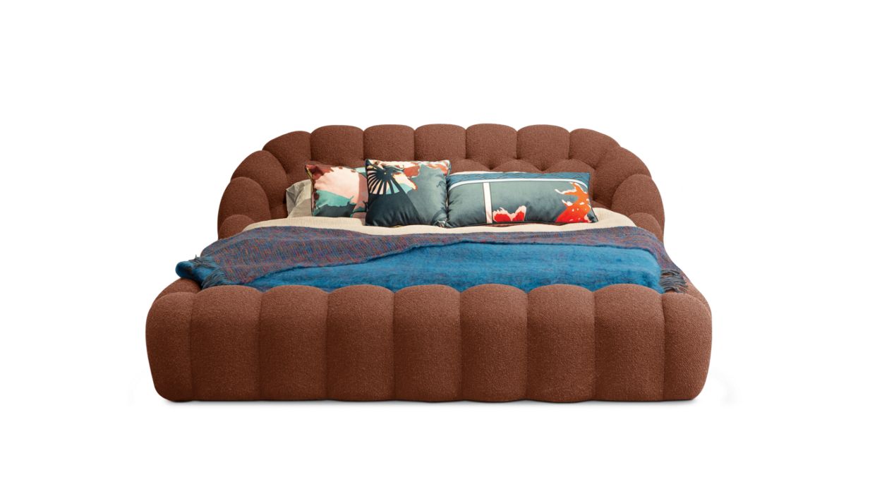 Bubble Bed by Roche Bobois #Tissu Orsetto Flex/Terre de Sienne