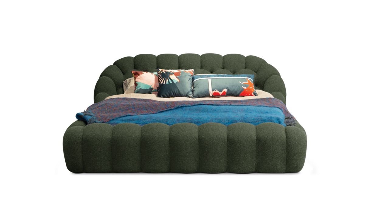 Bubble Bed by Roche Bobois #Tissu Orsetto Flex/Vert Sapin
