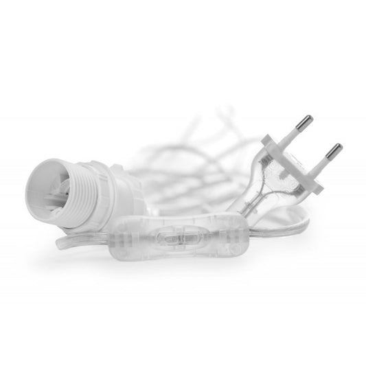 Cord for Christmas Star 5 Meter M. E14 Socket and Switch Transparent by Watt & Veke #