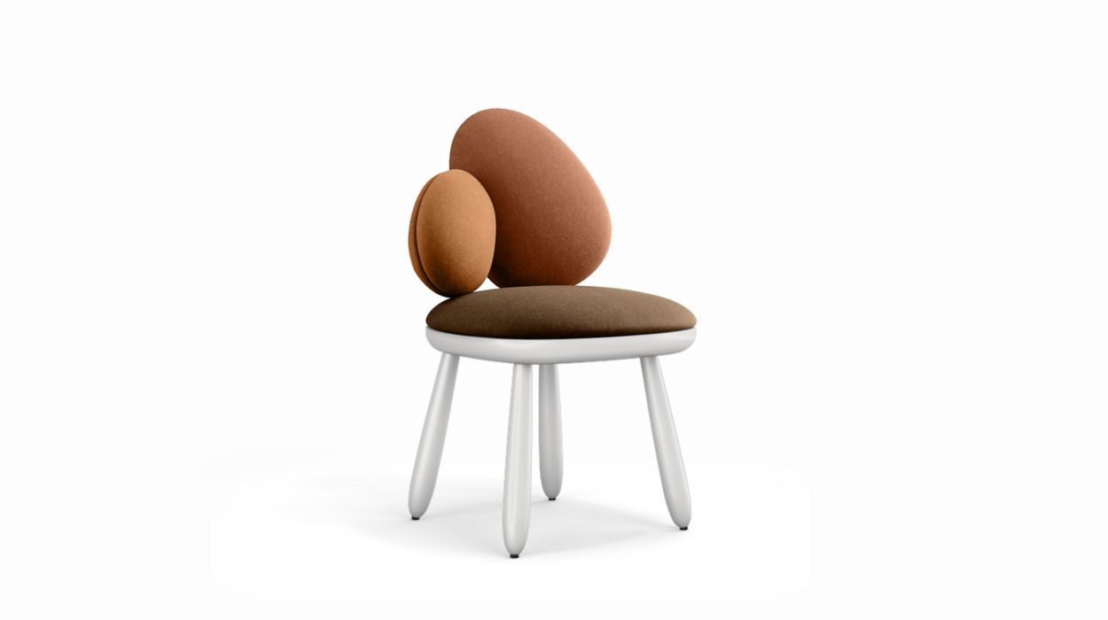 Cairn Chair by Roche Bobois #harmony 2 (rouille) / Lacquer : White