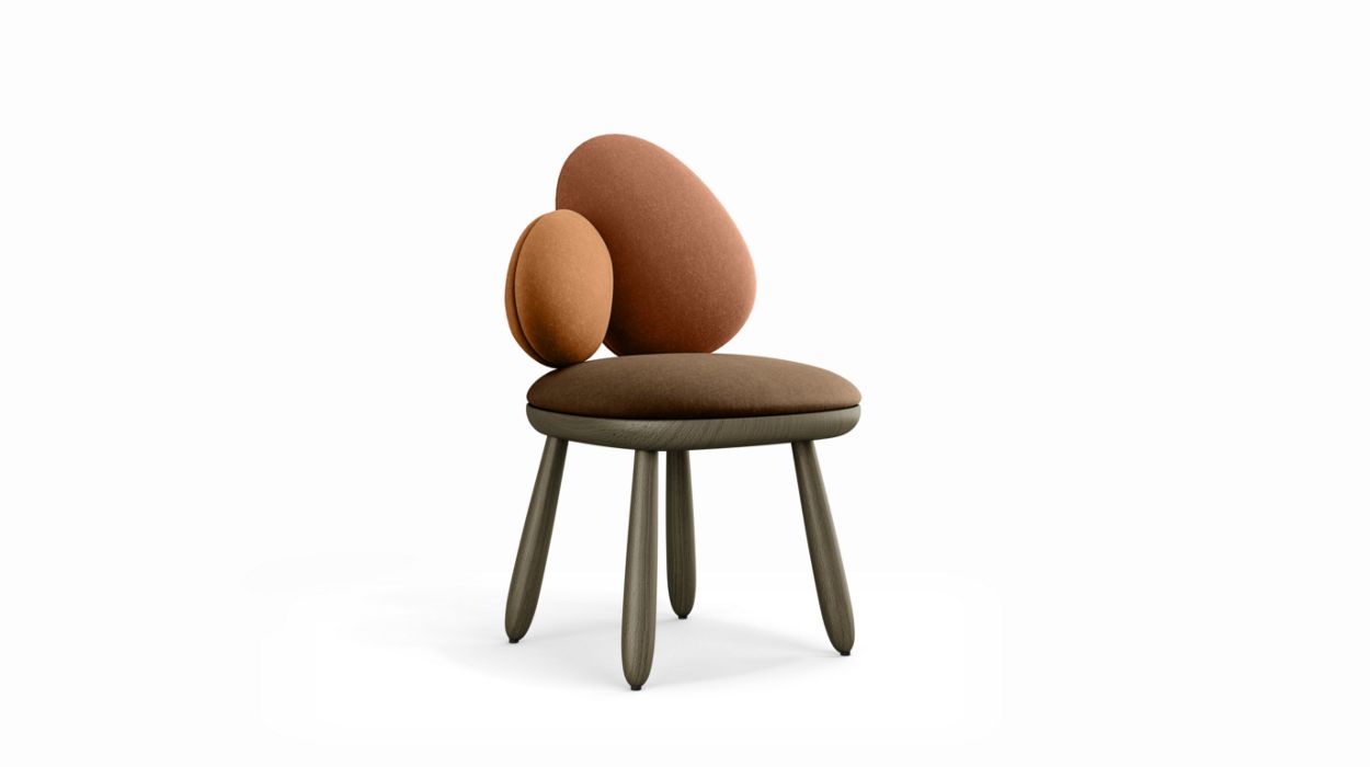 Cairn Chair by Roche Bobois #harmony 2 (Rouille) / Beech : Moka