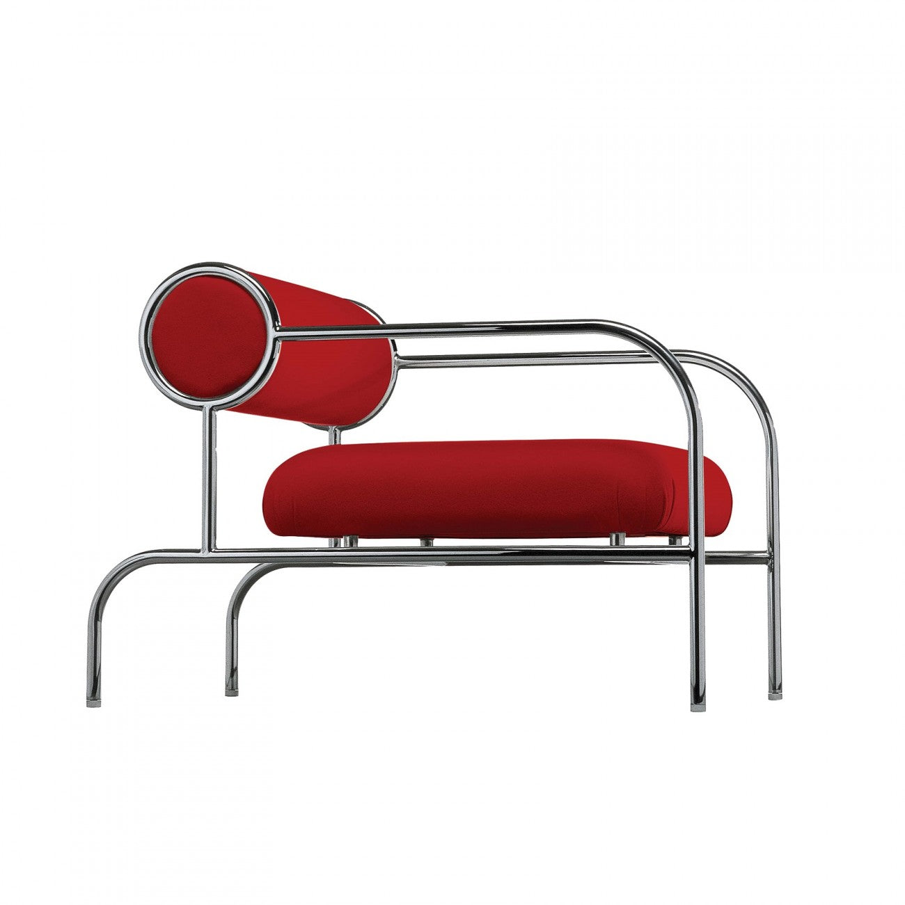 SOFA WITH ARMS - Armchair with tubular metal structure