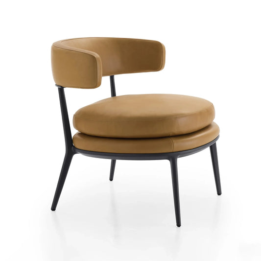 CARATOS - Leather easy chair with armrests (Request Info).