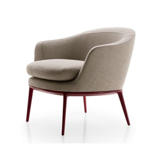 CARATOS - Upholstered fabric easy chair with armrests