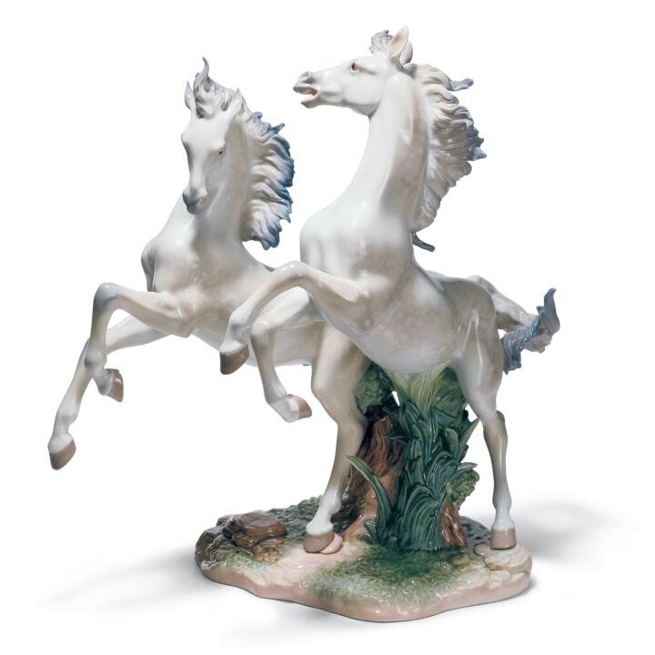 Free as The Wind Horses Sculpture by Lladró