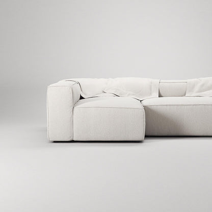 Decotique Grand 4-Seater Sofa Divan Left Steam/ White