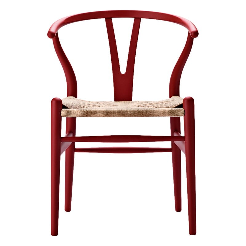 CH24 Wishbone chair by Carl Hansen & Søn #soft red - natural cord #