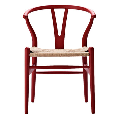 CH24 Wishbone chair by Carl Hansen & Søn #soft red - natural cord #