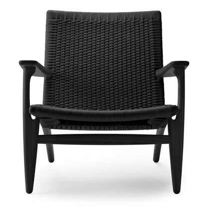 CH25 | Lounge Chair by Carl Hansen & Søn #Oak/Painted Black/Black Paper Cord