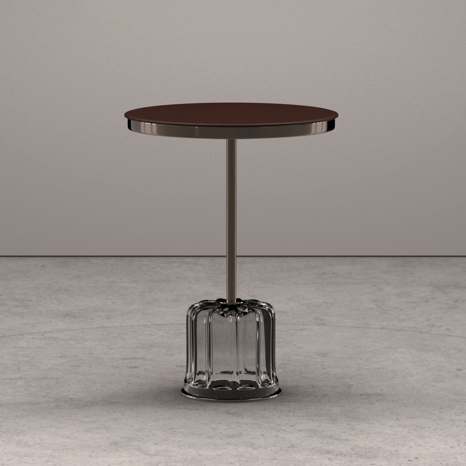 ACACIA - Round Murano glass coffee table for living room.