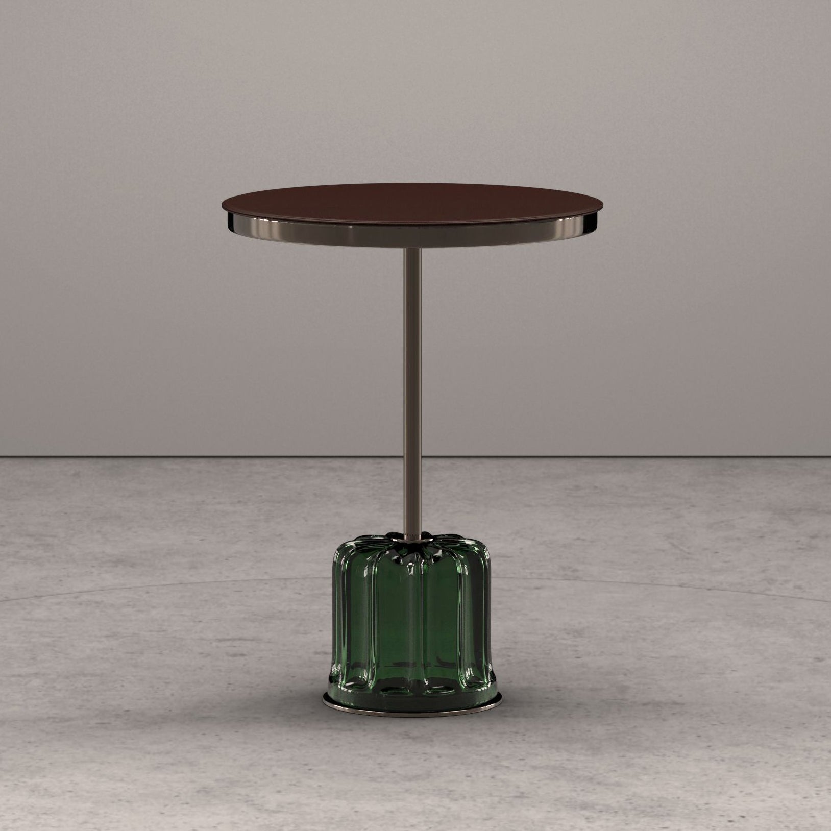 ACACIA - Round Murano glass coffee table for living room.