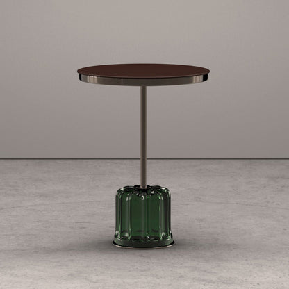 ACACIA - Round Murano glass coffee table for living room.