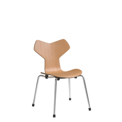 Grand Prix Children's Chair by Fritz Hansen #Chrome/ Oregon Pine