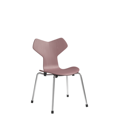 Grand Prix Children's Chair by Fritz Hansen #Chrome/630 Wild Rose