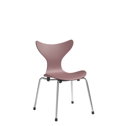 Lilje Children's Chair by Fritz Hansen #Chrome/630 Wild Rose
