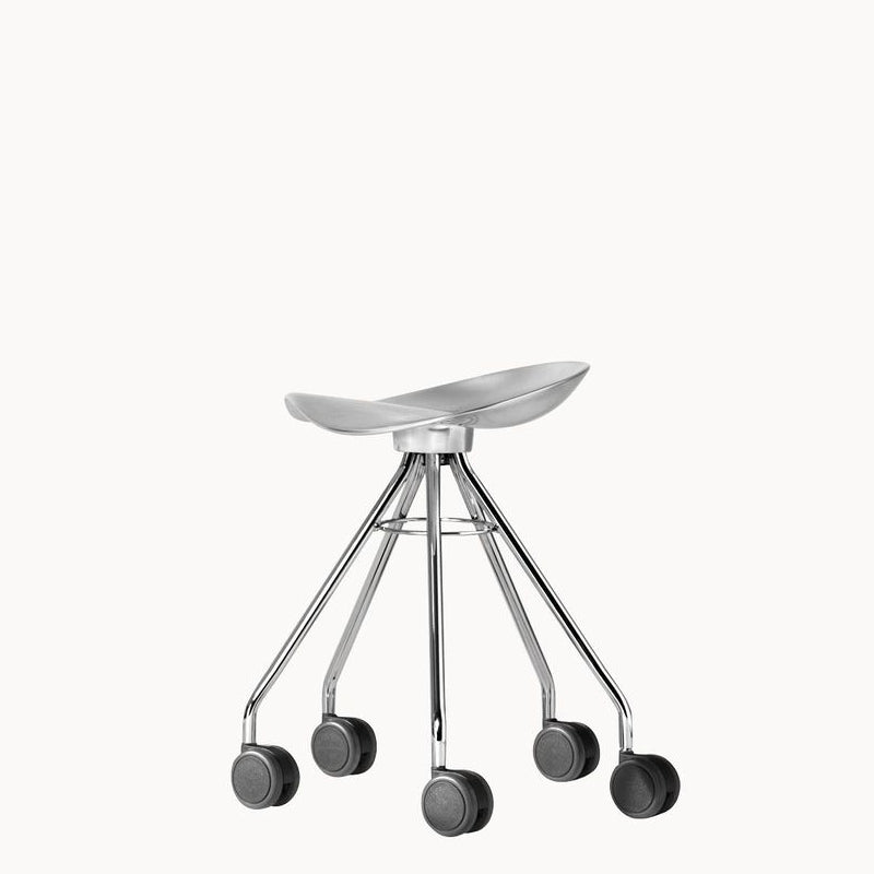 Low Stool With Castors Jamaica by Bd Barcelona Design #Aluminium seat