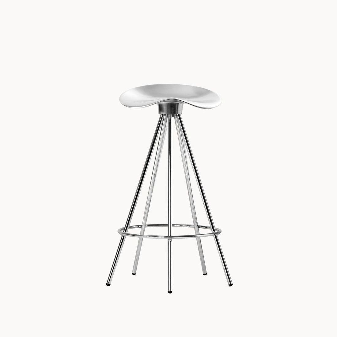 Counter Stool With Footrest Jamaica by Bd Barcelona Design #CHROMED STEEL / Aluminium seat