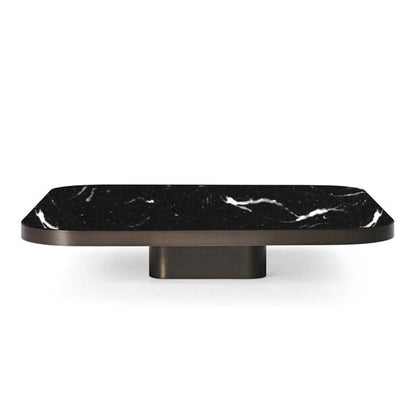 BOW COFFEE TABLE NO. 4 - Square brass coffee table.