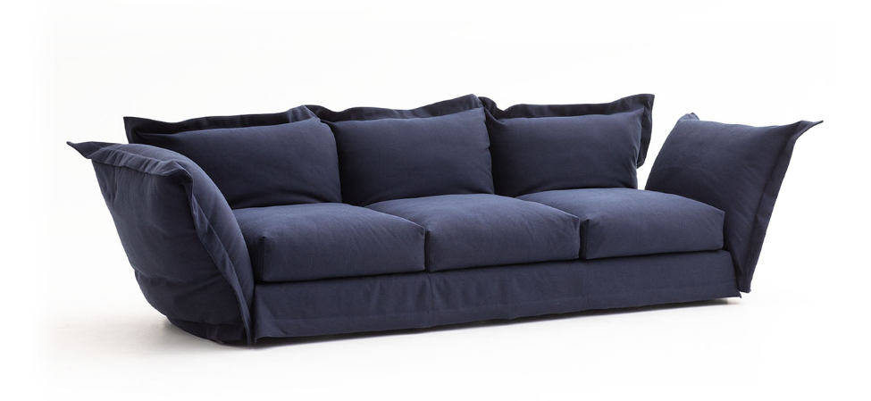 CLOUDSCAPE - Fabric sofa with removable cover - navy