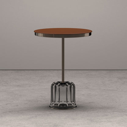 ACACIA - Round Murano glass coffee table for living room.