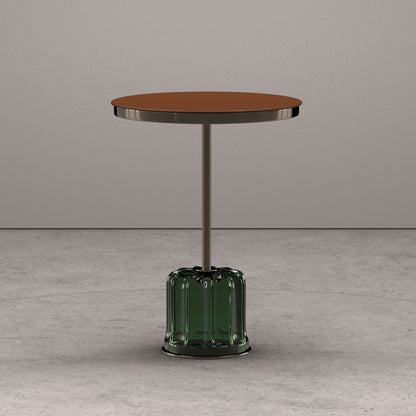 ACACIA - Round Murano glass coffee table for living room.