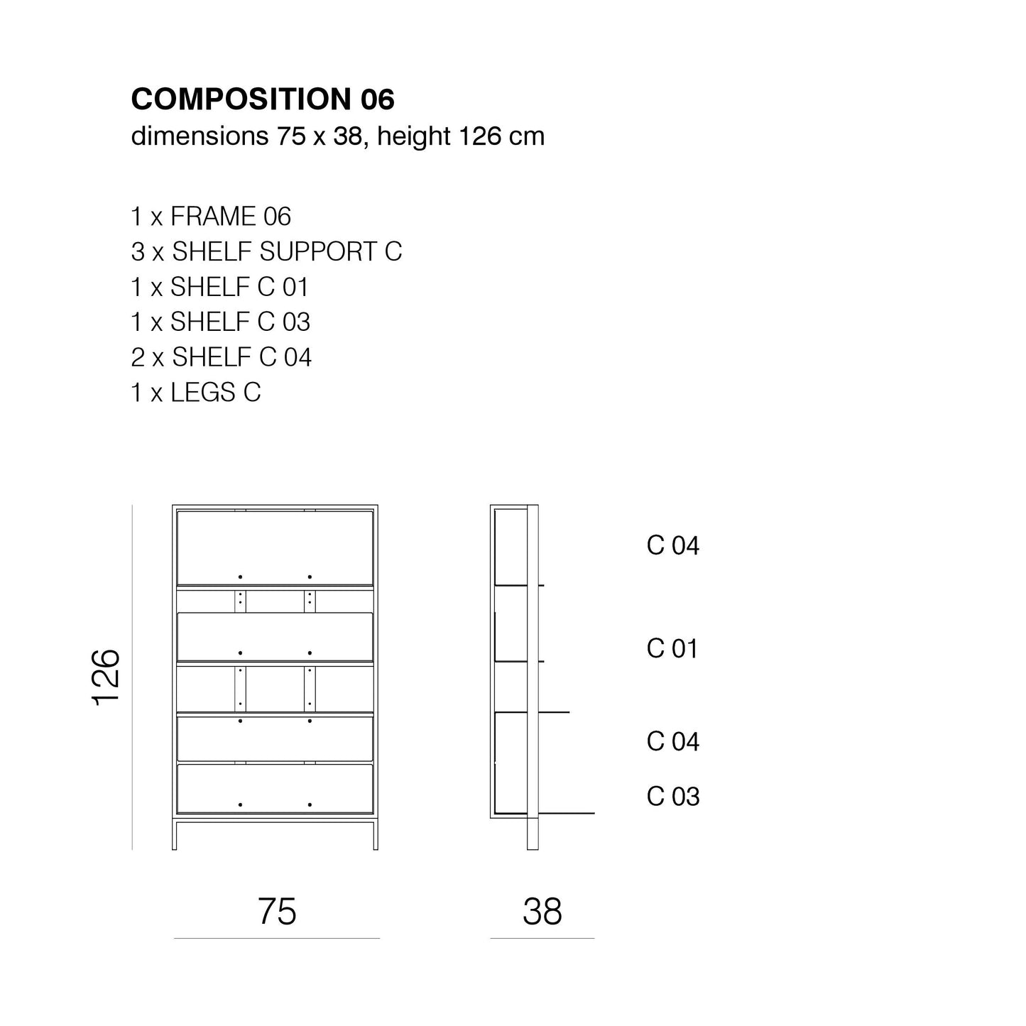 SHTEF - Freestanding aluminium bookcase (Request Info)