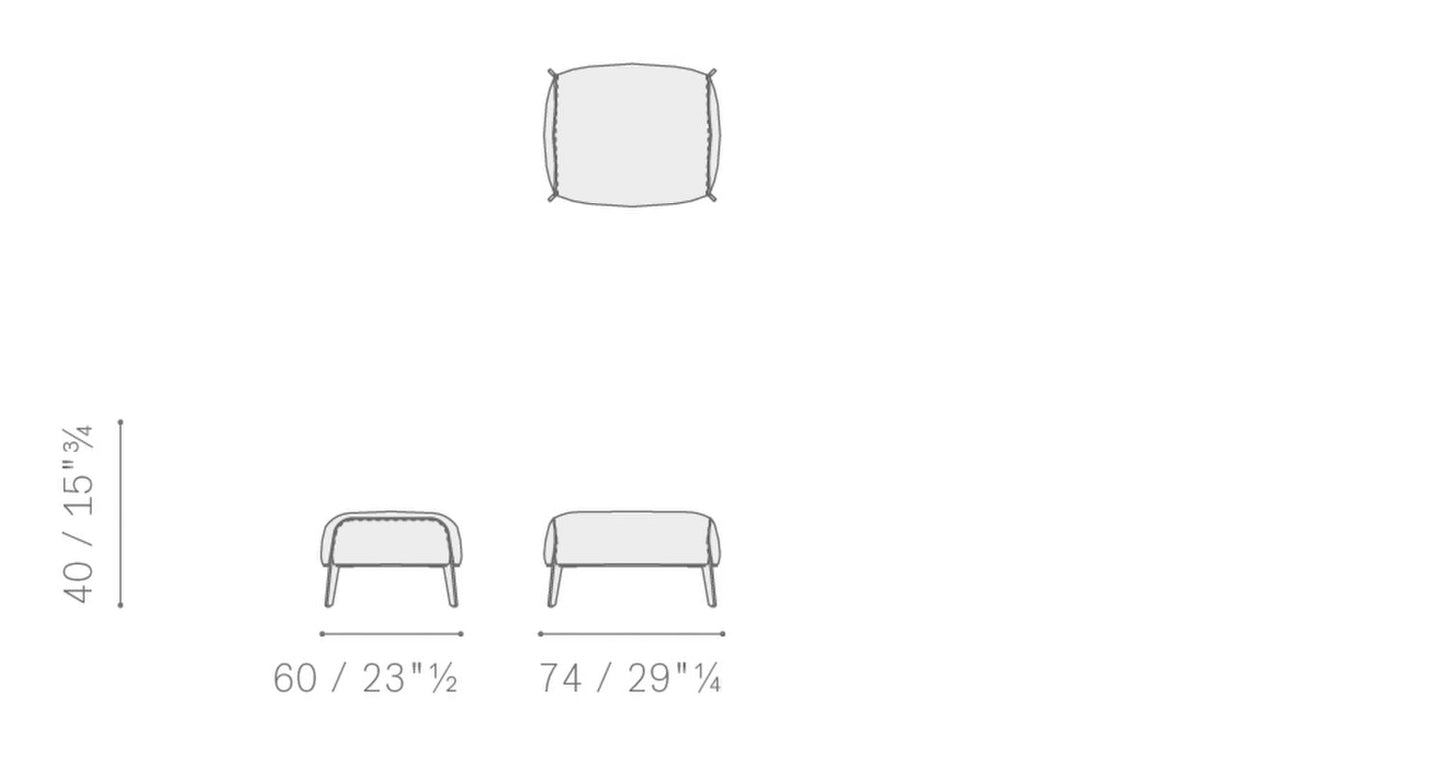 ARCHIBALD GRAN COMFORT - Upholstered footstool (Request Info).