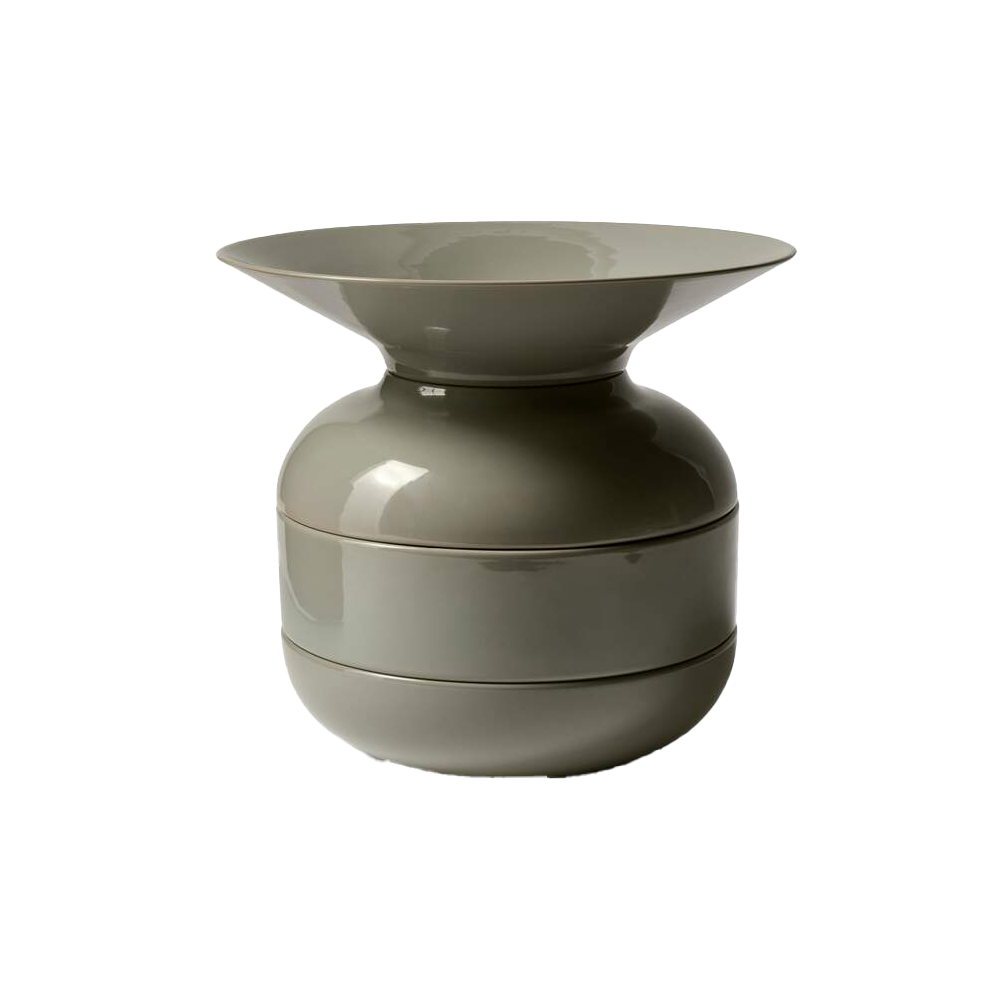 Terracotta - Glazed Ceramic Stackable Container.