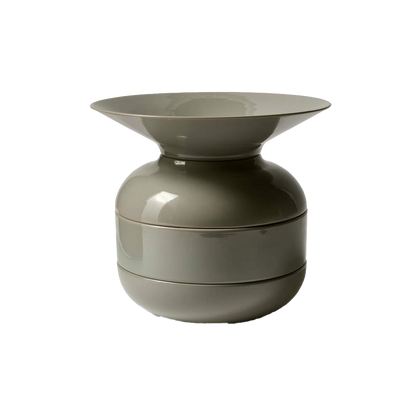 Terracotta - Glazed Ceramic Stackable Container.