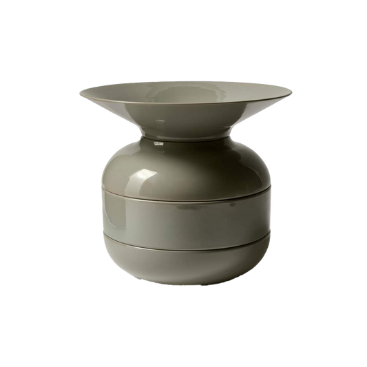 Terracotta - Glazed Ceramic Stackable Container.