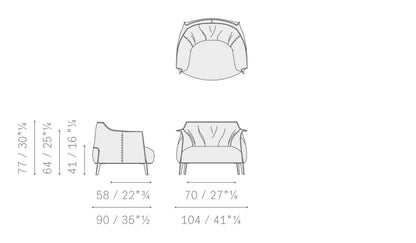 ARCHIBALD GRAN COMFORT - Upholstered armchair with armrests (Request Info).