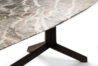 OTHELLO - Rectangular glass living room table.